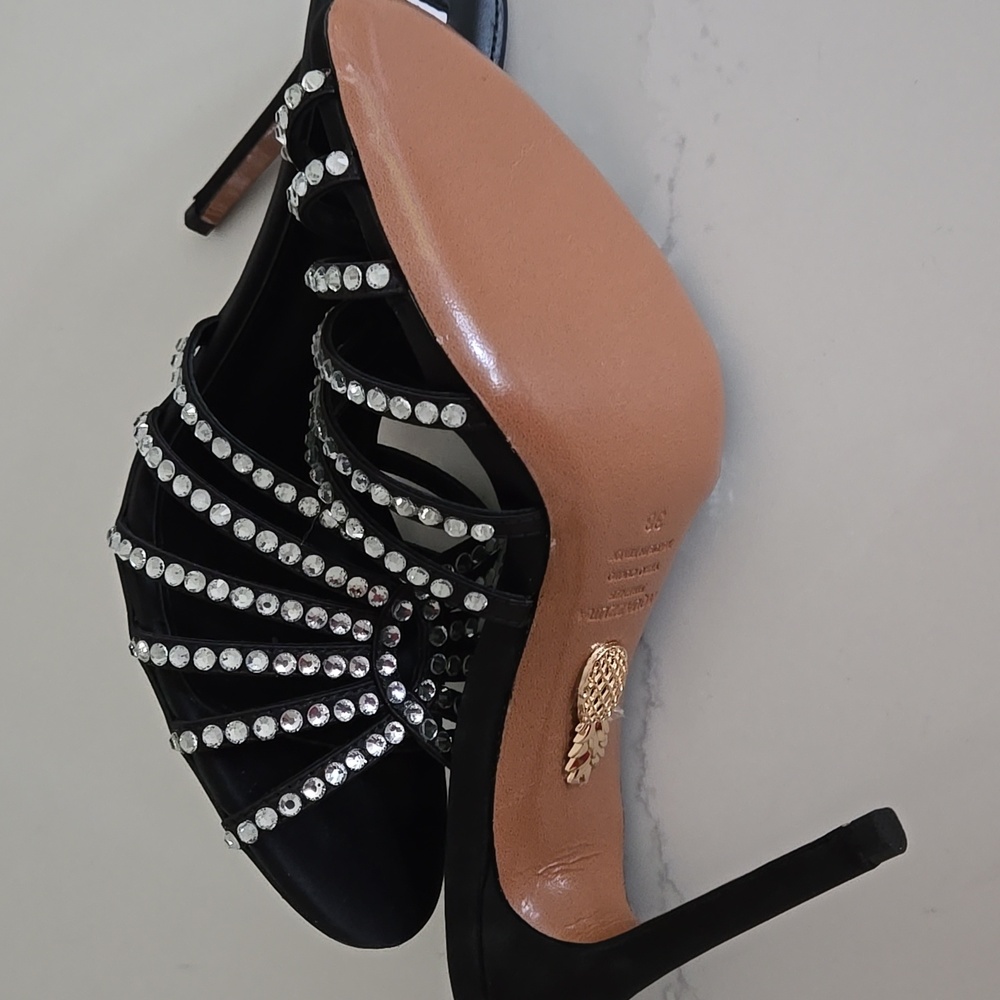 Aquazzura Black Heels with Crystal Straps - Picture 5 of 9